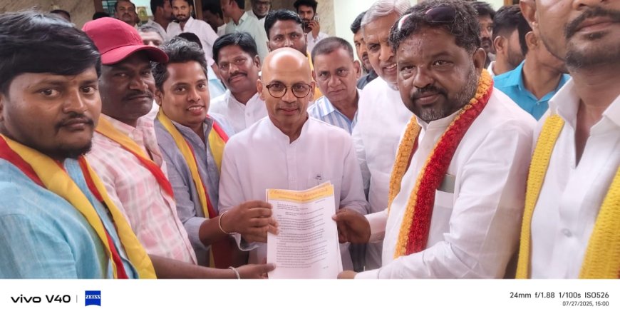 ಲಿಂಗಸುಗೂರು  ಜಿಲ್ಲಾ ಕೇಂದ್ರವನ್ನಾಗಿ ರಚನೆ ಮಾಡಲು ಆಗ್ರಹಿಸಿ, ಶರಣ ಪ್ರಕಾಶ್ ಪಾಟೀಲ್ ವೈದ್ಯಕೀಯ ಶಿಕ್ಷಣ, ಕೌಶಲ್ಯ ಅಭಿವೃದ್ಧಿ ಸಚಿವರಿಗೆ ಕರವೇ ಮನವಿ