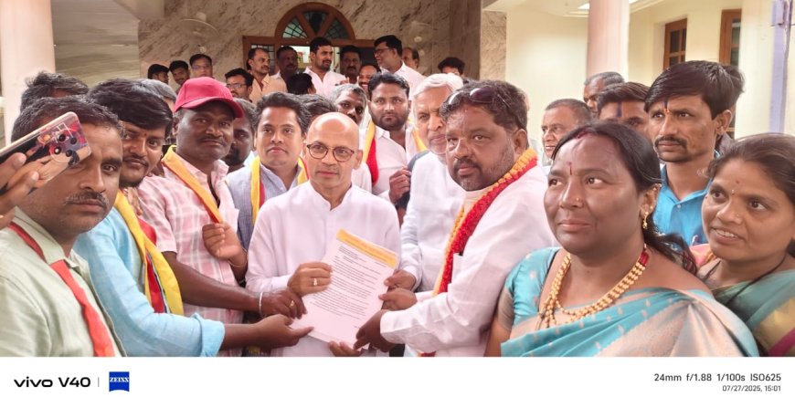 ಲಿಂಗಸುಗೂರು  ಜಿಲ್ಲಾ ಕೇಂದ್ರವನ್ನಾಗಿ ರಚನೆ ಮಾಡಲು ಆಗ್ರಹಿಸಿ, ಶರಣ ಪ್ರಕಾಶ್ ಪಾಟೀಲ್ ವೈದ್ಯಕೀಯ ಶಿಕ್ಷಣ, ಕೌಶಲ್ಯ ಅಭಿವೃದ್ಧಿ ಸಚಿವರಿಗೆ ಕರವೇ ಮನವಿ