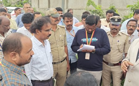 ಉಪ ಲೋಕಾಯುಕ್ತ ಬಿ.ವೀರಪ್ಪರಿಂದ ಕೆಮಿಕಲ್ ಫ್ಯಾಕ್ಟರಿಗಳ ಪರಿಶೀಲನೆ.