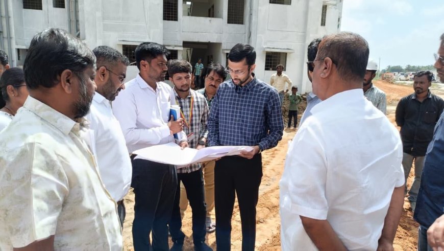 ಪ್ರಧಾನಮಂತ್ರಿ ಆವಾಸ್ ನಗರ ಯೋಜನೆಯಡಿ ಎಎಚ್‌ಪಿ ಜಿ+3 ಮಾದರಿಯ ವಸತಿ ಸಮುಚ್ಛಯದ ಕಾಮಗಾರಿ ಪರಿಶೀಲಿಸಿದ ಜಿಲ್ಲಾಧಿಕಾರಿಗಳು
