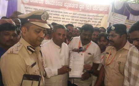 ಪತ್ರಕರ್ತರ ವಿವಿಧ ಬೇಡಿಕೆಗೆ ಆಗ್ರಹಿಸಿ ಕಾ ನೀ ಪ ದ್ವನಿ ಸಂಘಟನೆಯಿಂದ ಬೆಳಗಾವಿಯಲ್ಲಿ ಬೃಹತ್ ಪ್ರತಿಭಟನೆ ಧರಣಿ ನಡೆಯಿತು